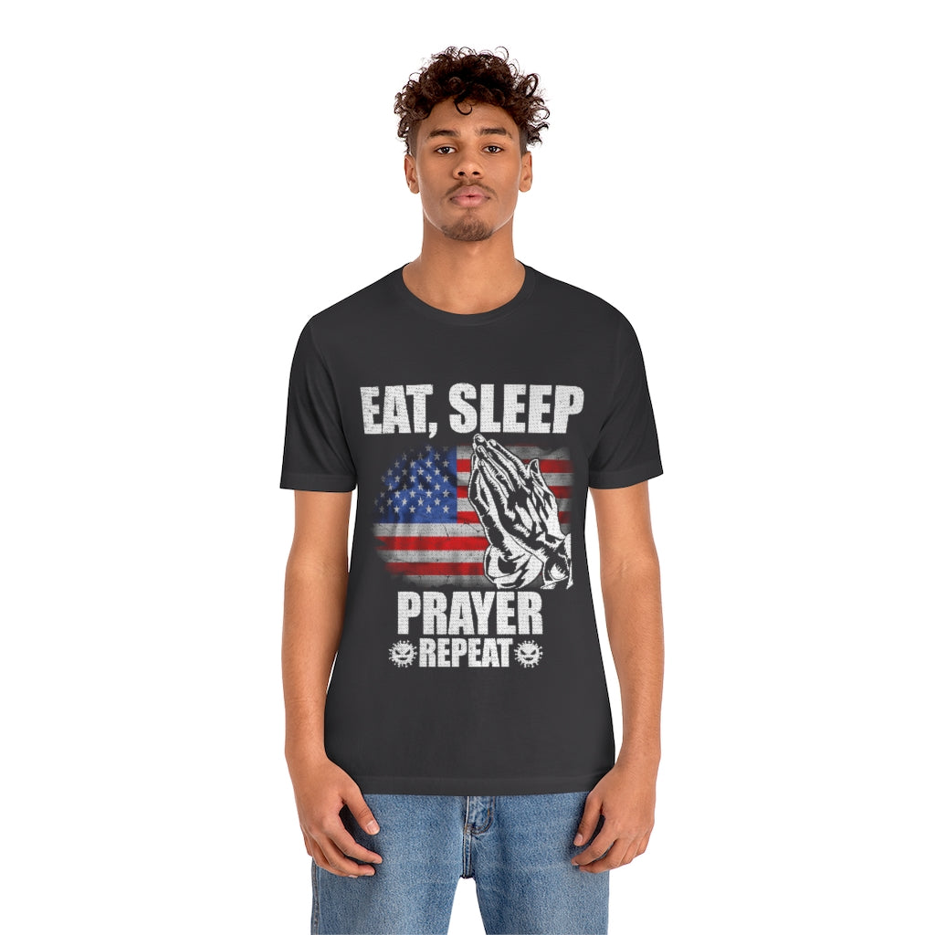 Prayer Repeat Unisex Jersey Short Sleeve Tee