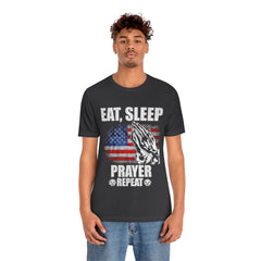 Prayer Repeat Unisex Jersey Short Sleeve Tee