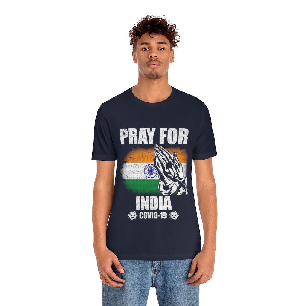 Pray For India Unisex Jersey Short Sleeve Tee