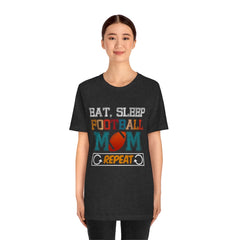 Football Mom Repeat Unisex Jersey Short Sleeve Tee