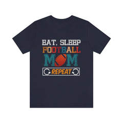 Football Mom Repeat Unisex Jersey Short Sleeve Tee