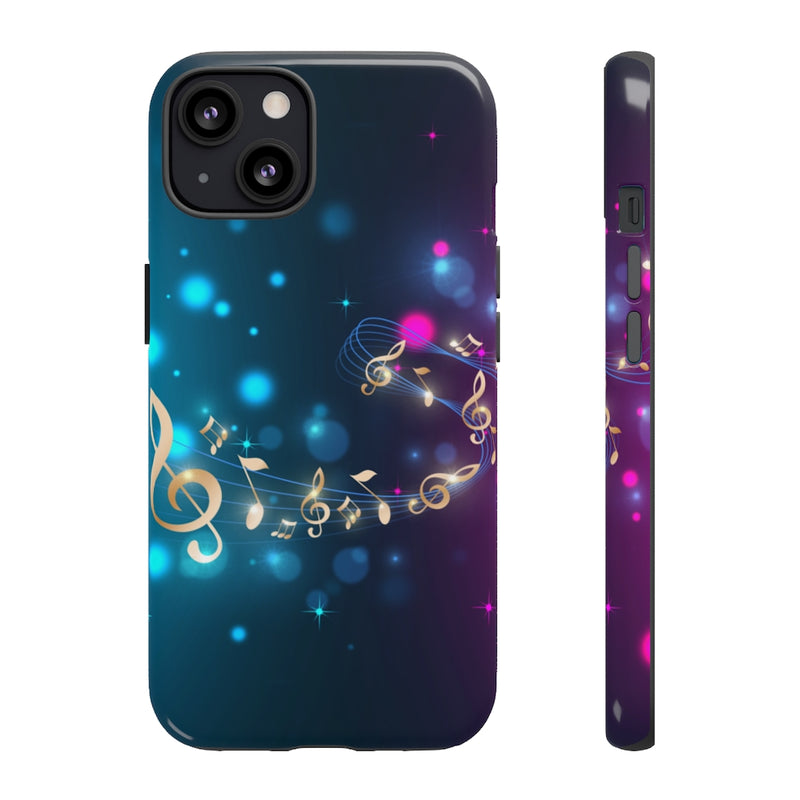 Golden Notes Music iPhone Tough Cases