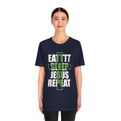 Jesus Repeat Unisex Jersey Short Sleeve Tee