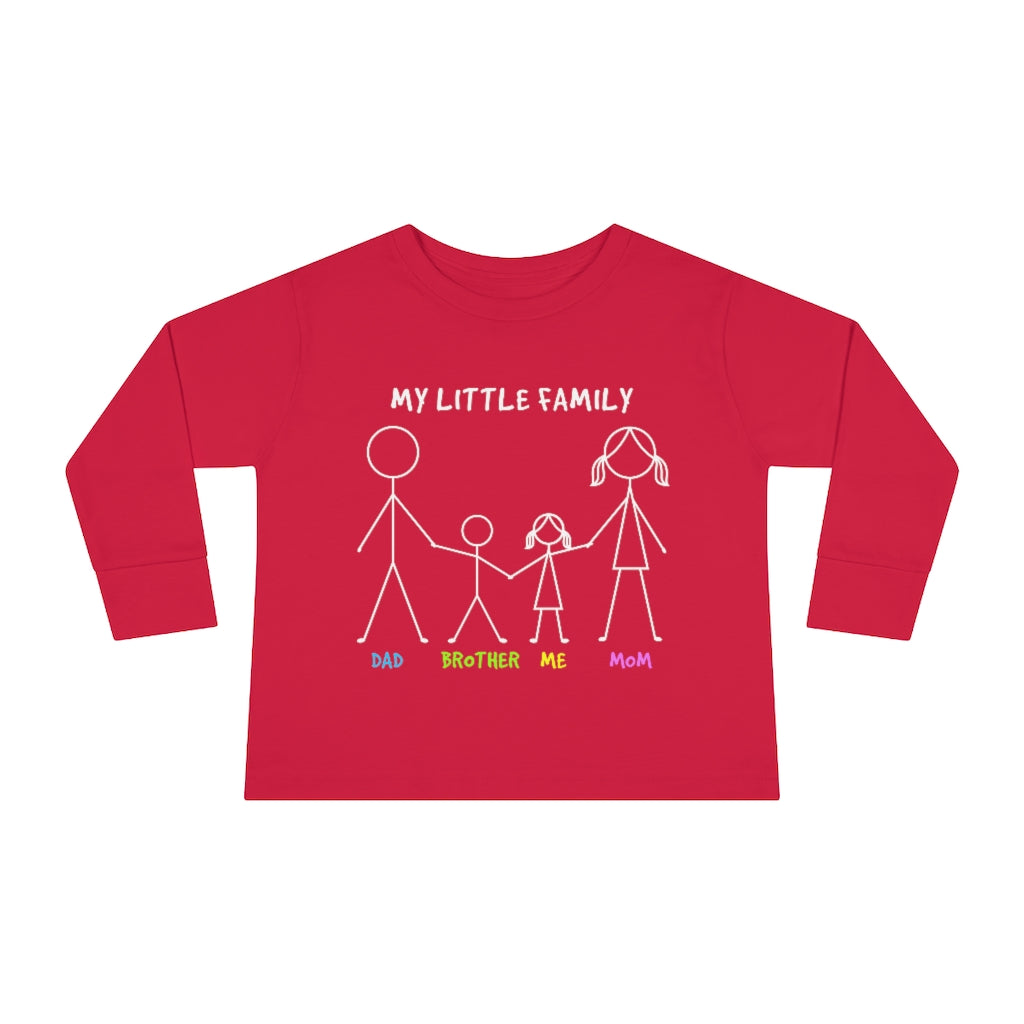 My Little Family Toddler Long Sleeve Tee