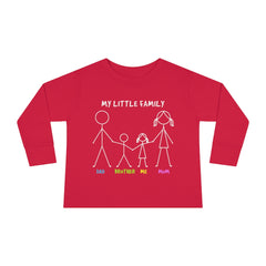 My Little Family Toddler Long Sleeve Tee