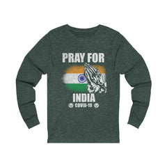 Pray For India Unisex Jersey Long Sleeve Tee