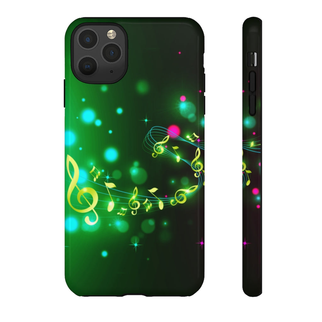 Golden Notes Music iPhone Tough Cases
