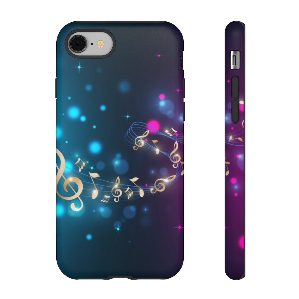 Golden Notes Music iPhone Tough Cases