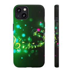 Golden Notes Music iPhone Tough Cases