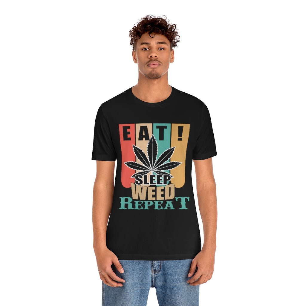 Weed Repeat Unisex Jersey Short Sleeve Tee