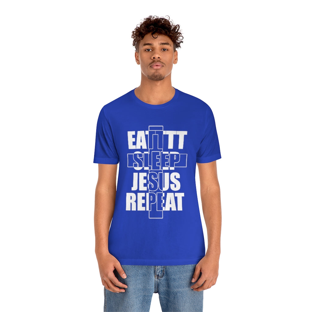 Jesus Repeat Unisex Jersey Short Sleeve Tee