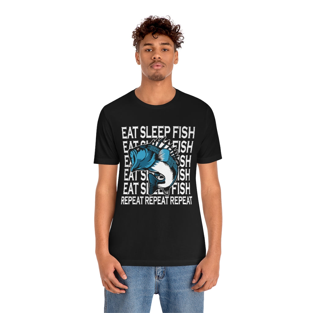 Fishing Repeat Unisex Jersey Short Sleeve Tee