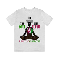 The Soul vs. The Flesh vs. The Mind Unisex Jersey Short Sleeve Tee