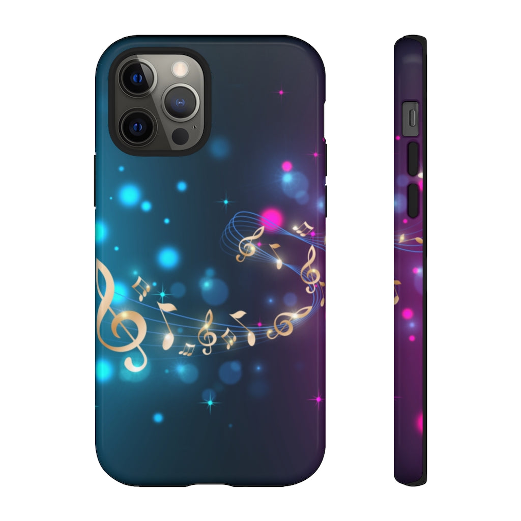 Golden Notes Music iPhone Tough Cases