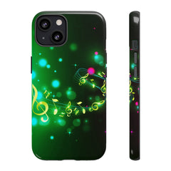 Golden Notes Music iPhone Tough Cases