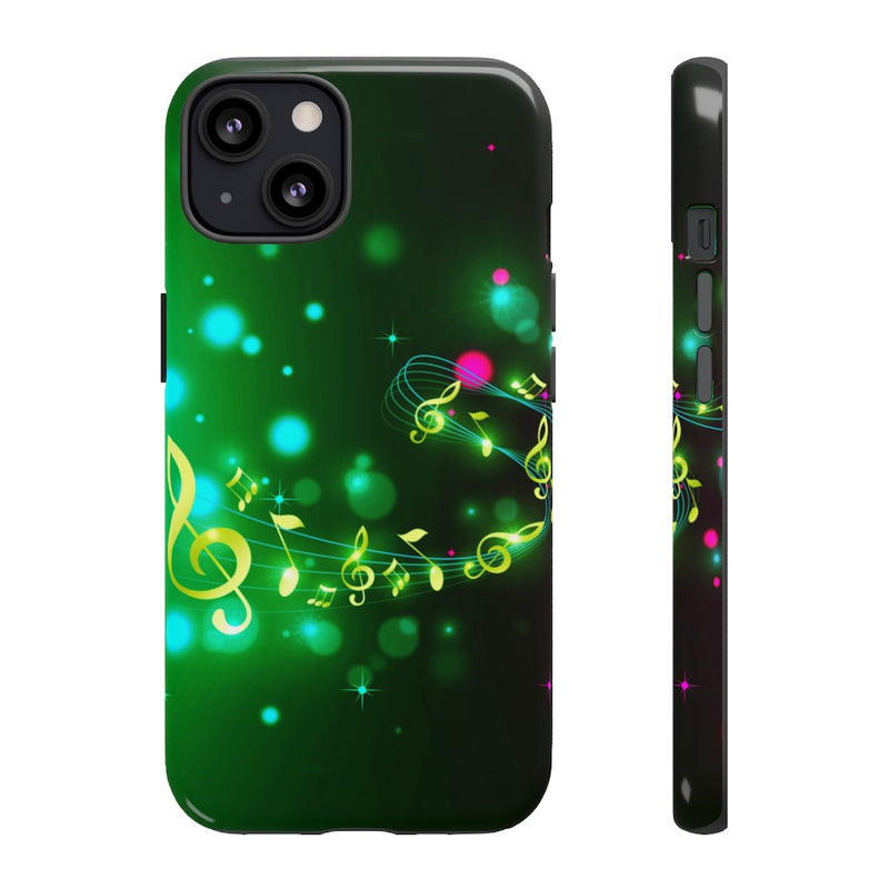 Golden Notes Music iPhone Tough Cases