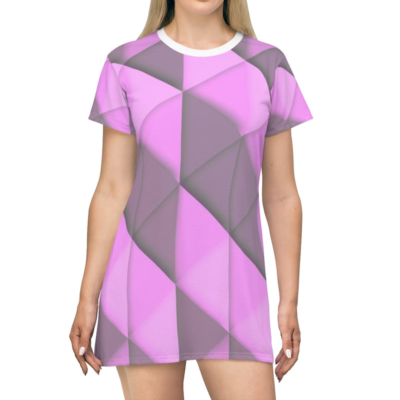 Chopped Geometric T-Shirt Dress