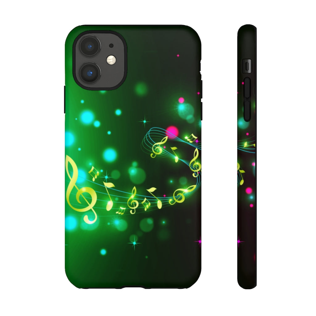 Golden Notes Music iPhone Tough Cases