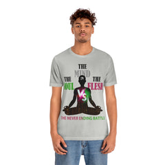 The Soul vs. The Flesh vs. The Mind Unisex Jersey Short Sleeve Tee