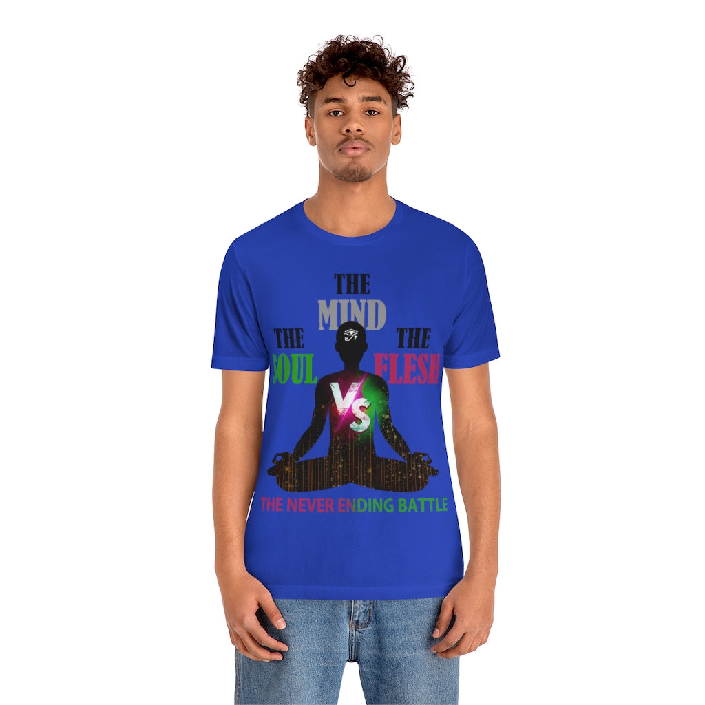 The Soul vs. The Flesh vs. The Mind Unisex Jersey Short Sleeve Tee