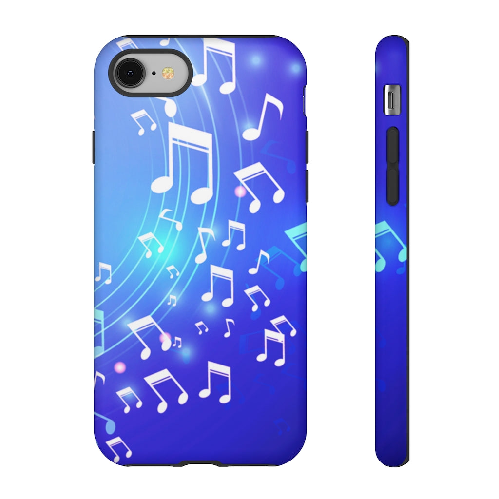 Curving Notes Music iPhone Tough Cases
