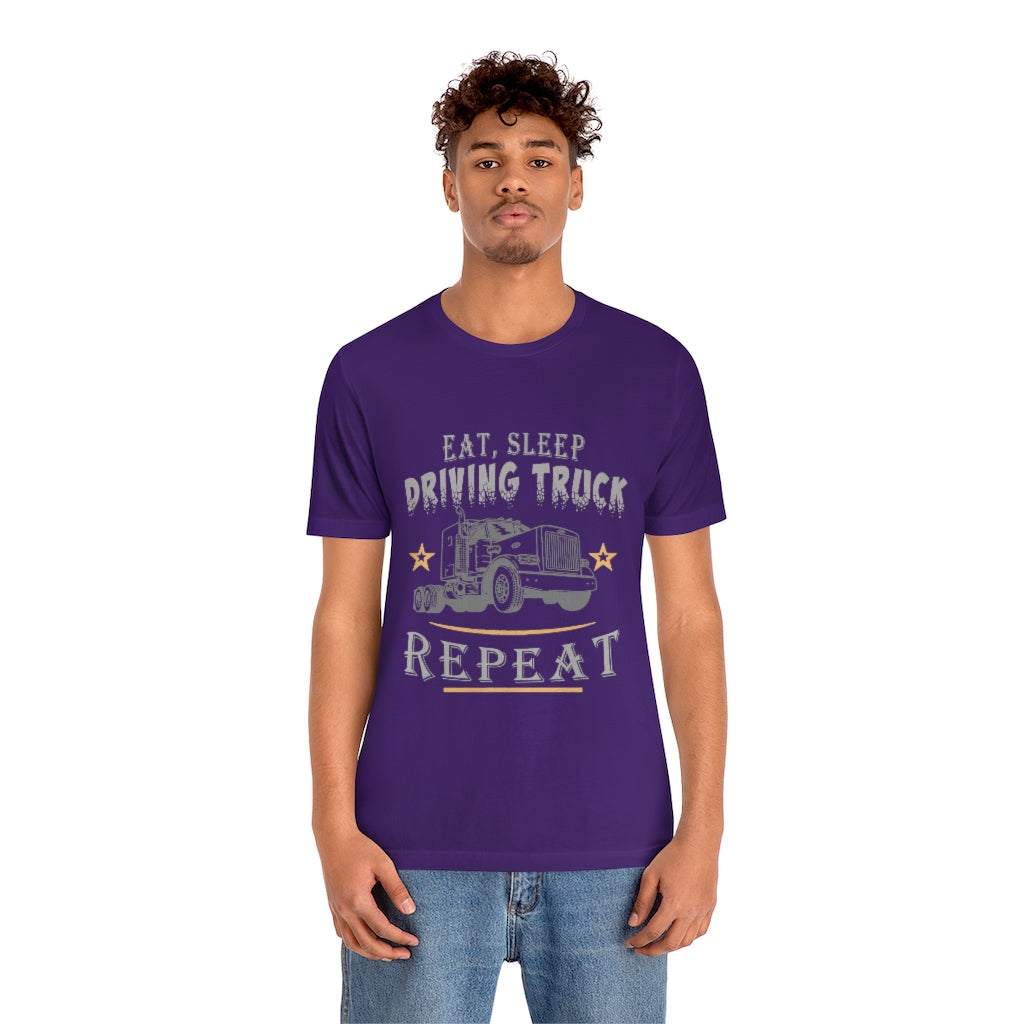 Truck Driving Repeat Unisex Jersey Short Sleeve Tee