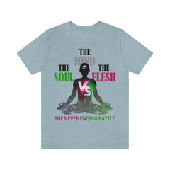 The Soul vs. The Flesh vs. The Mind Unisex Jersey Short Sleeve Tee