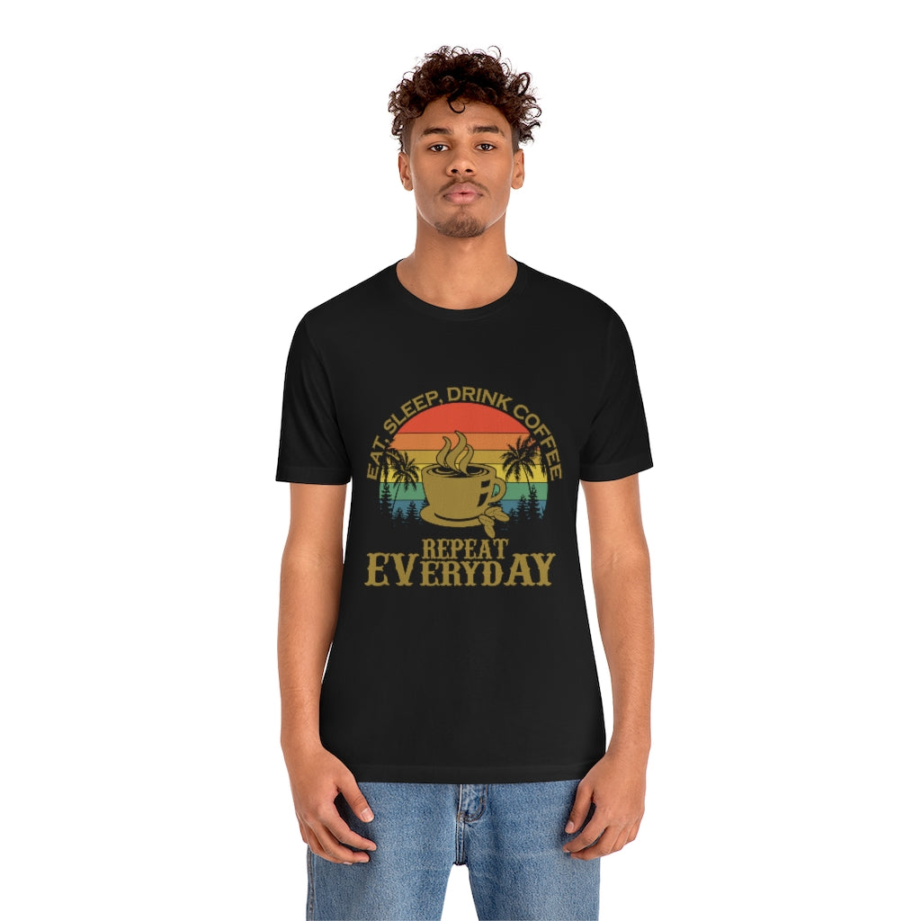 Coffee Repeat Unisex Jersey Short Sleeve Tee