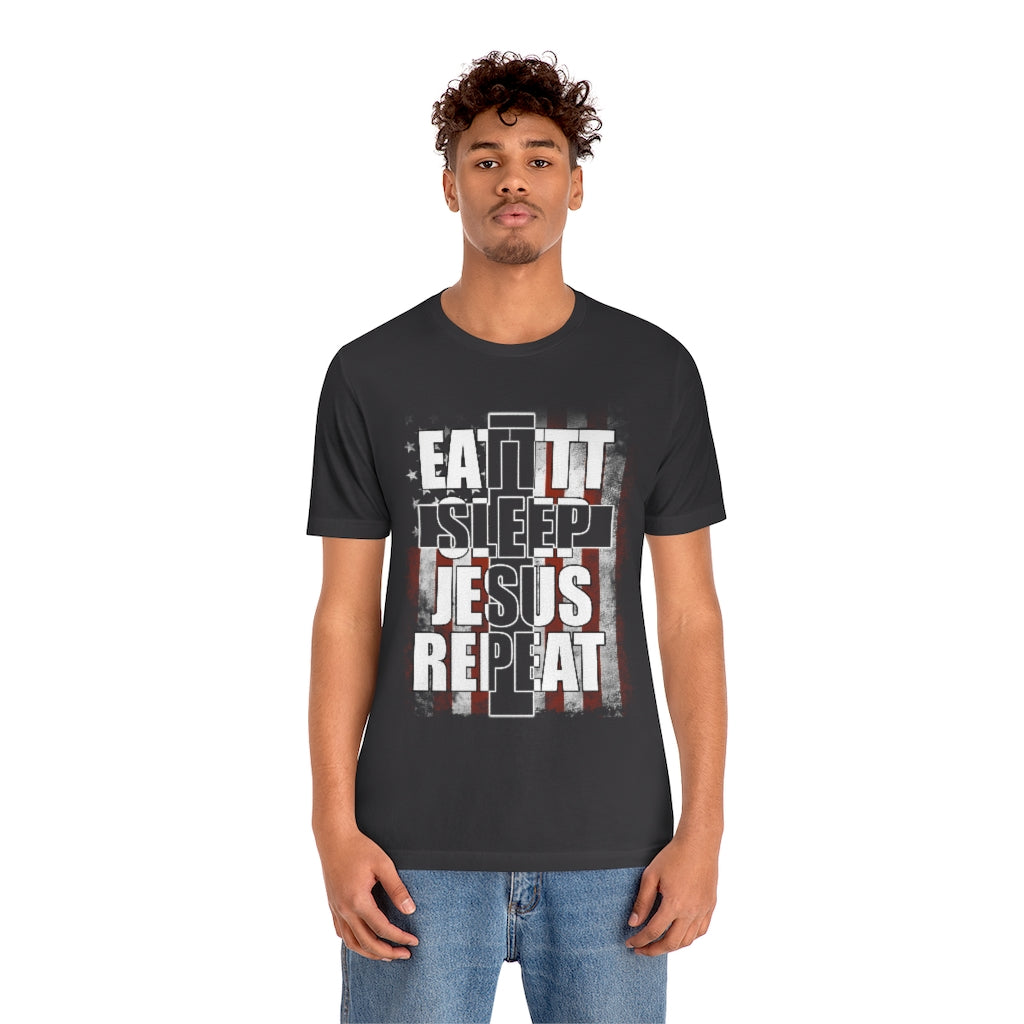 Jesus Repeat Unisex Jersey Short Sleeve Tee
