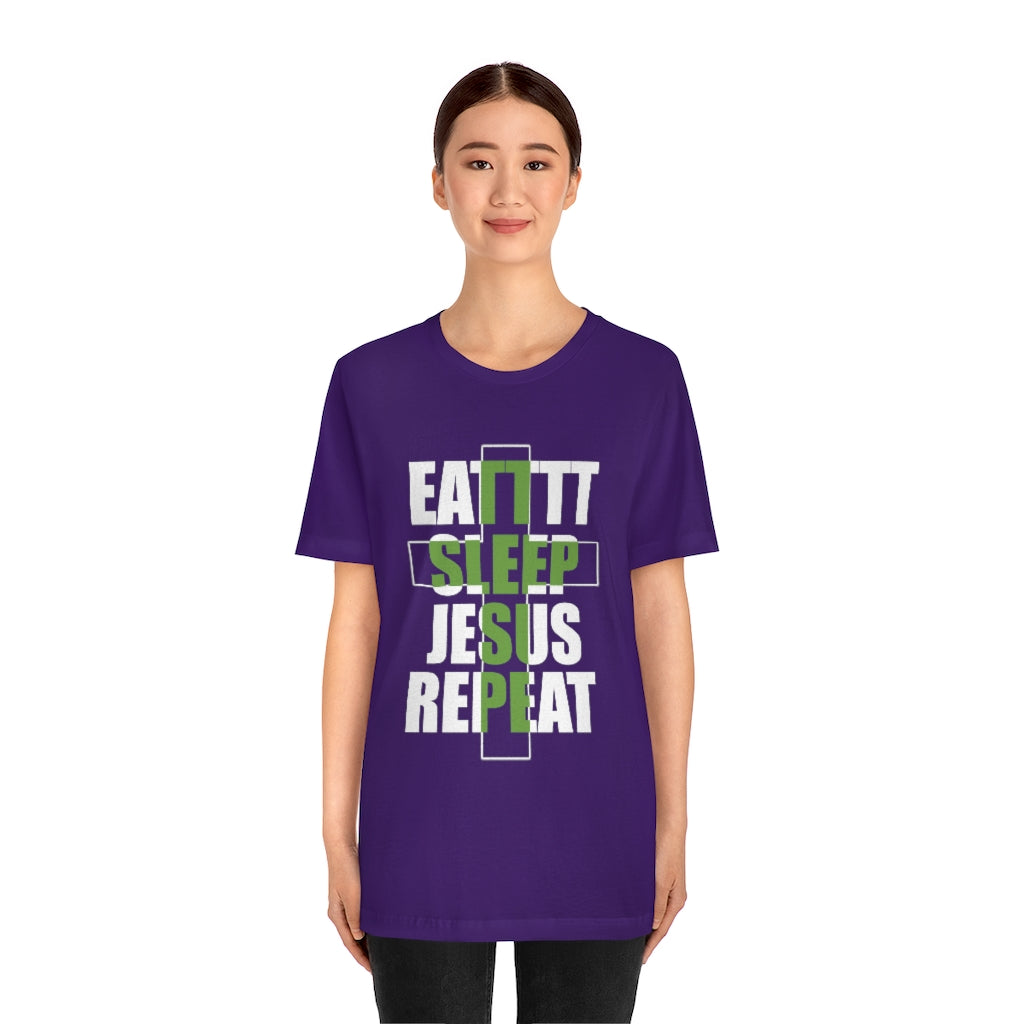 Jesus Repeat Unisex Jersey Short Sleeve Tee