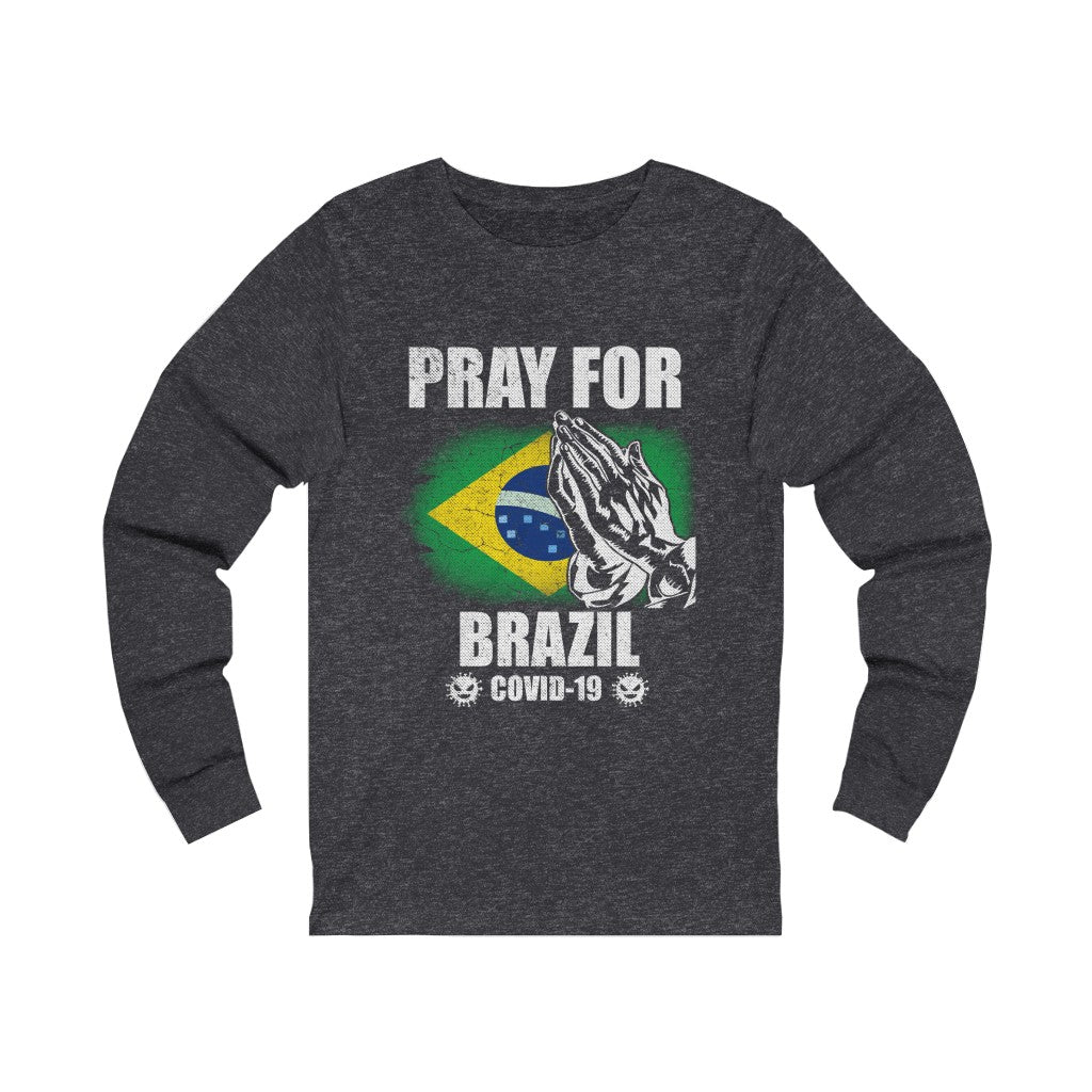 Pray For Brazil Unisex Jersey Long Sleeve Tee