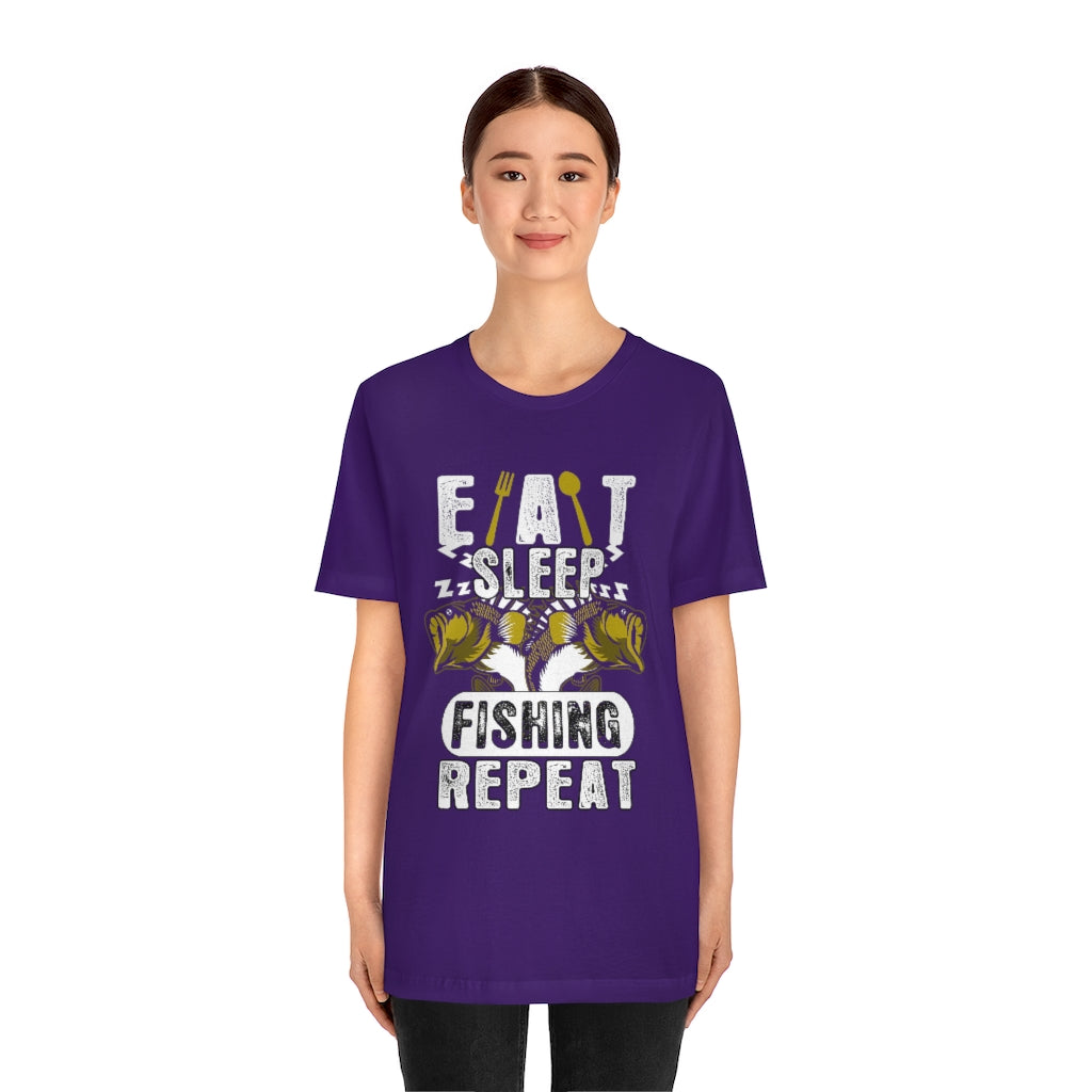 Fishing Repeat Unisex Jersey Short Sleeve Tee