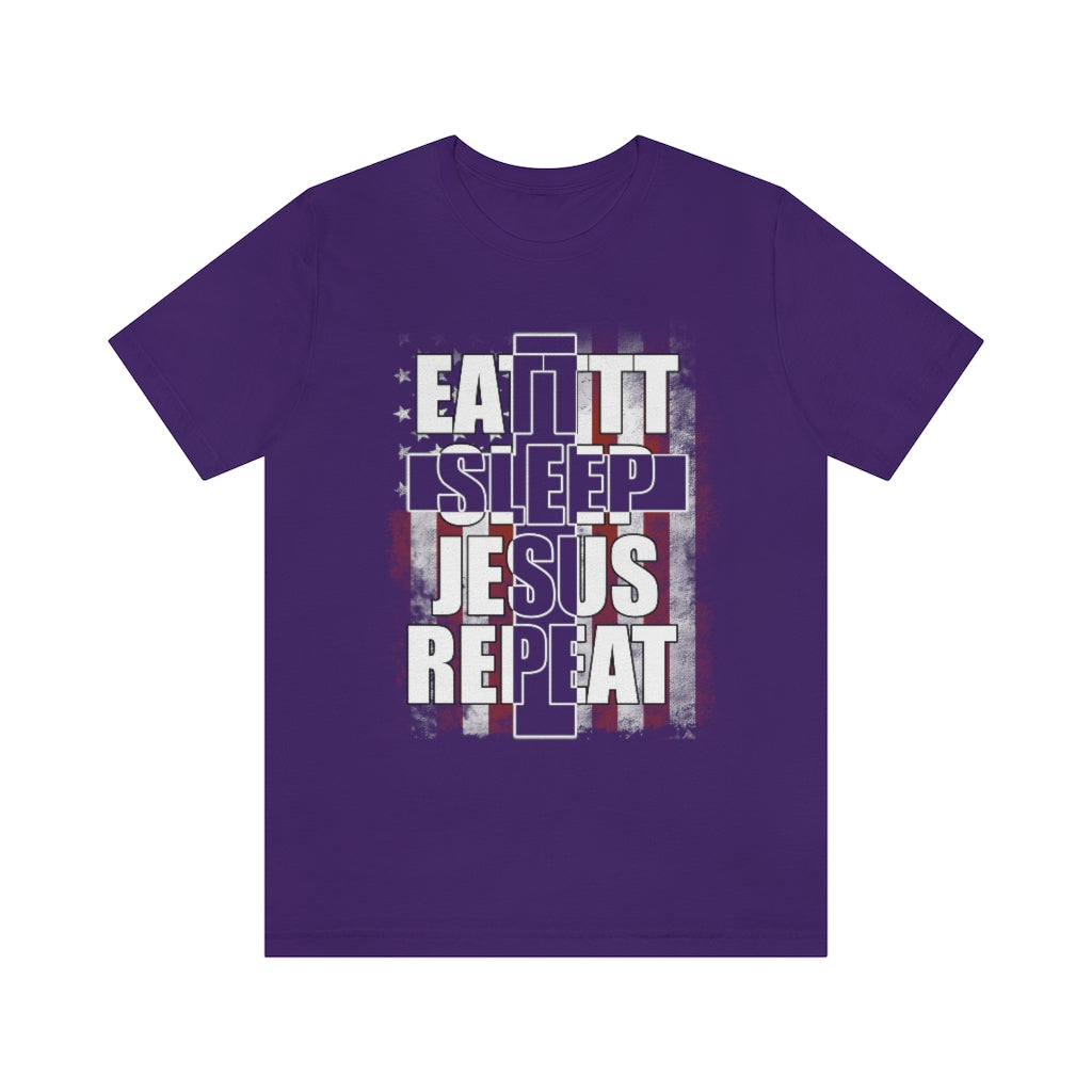 Jesus Repeat Unisex Jersey Short Sleeve Tee