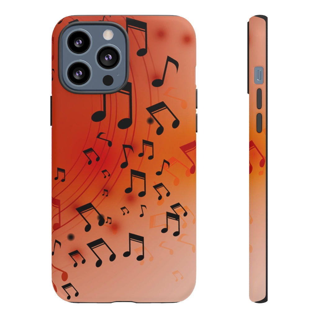 Curving Notes Music iPhone Tough Cases