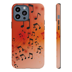 Curving Notes Music iPhone Tough Cases
