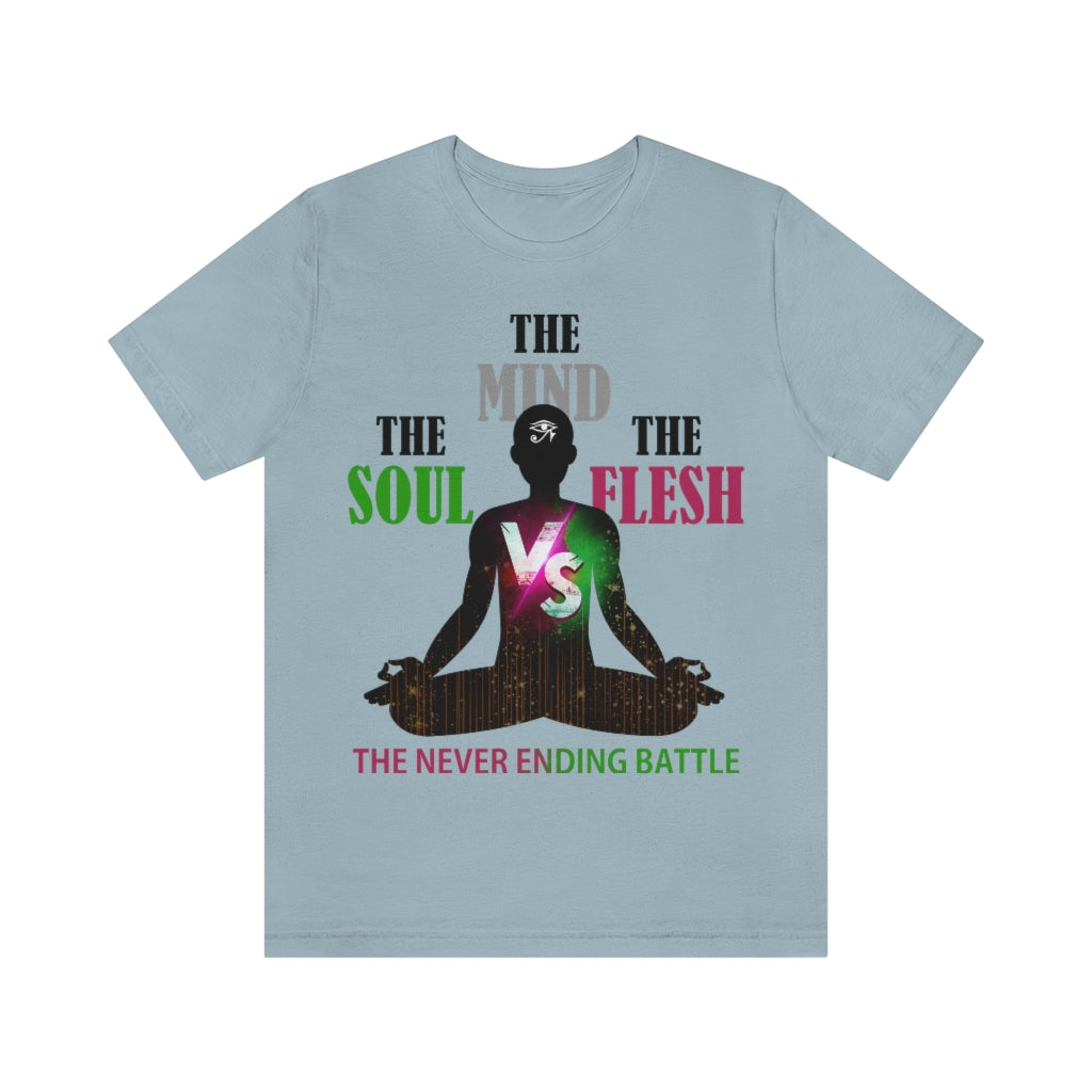 The Soul vs. The Flesh vs. The Mind Unisex Jersey Short Sleeve Tee
