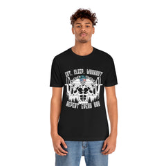 Workout Repeat Unisex Jersey Short Sleeve Tee