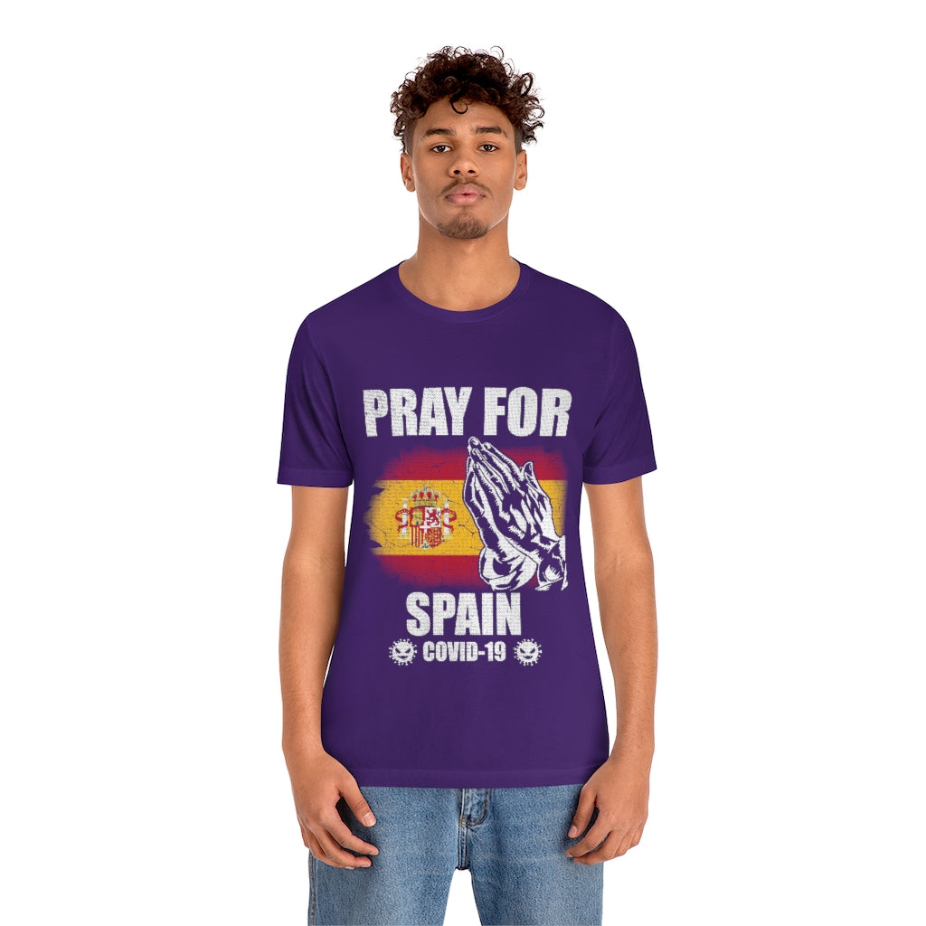 Pray For Spain Unisex Jersey Short Sleeve Tee