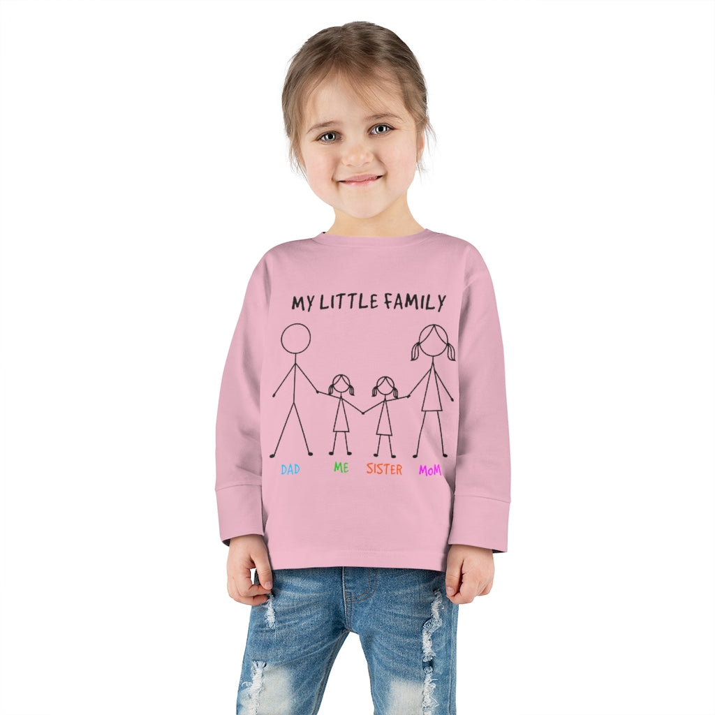 My Little Family Toddler Long Sleeve Tee