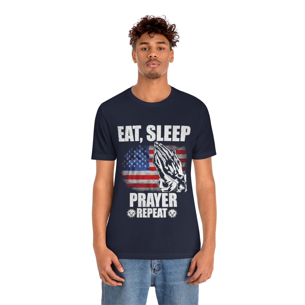 Prayer Repeat Unisex Jersey Short Sleeve Tee