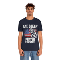Prayer Repeat Unisex Jersey Short Sleeve Tee