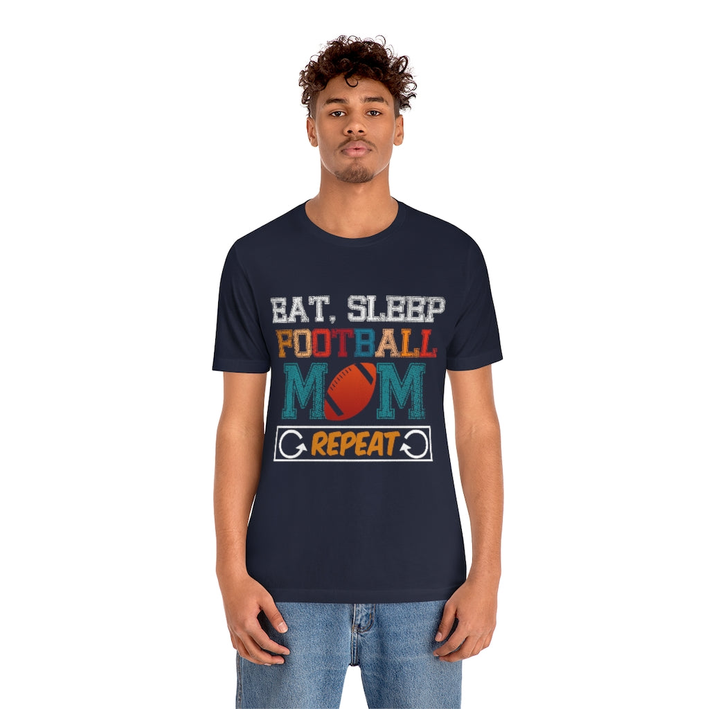 Football Mom Repeat Unisex Jersey Short Sleeve Tee