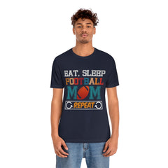 Football Mom Repeat Unisex Jersey Short Sleeve Tee