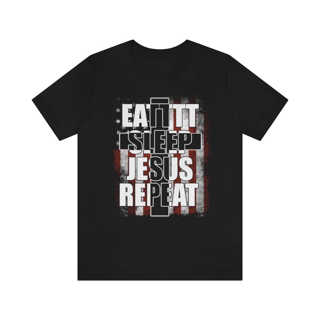 Jesus Repeat Unisex Jersey Short Sleeve Tee
