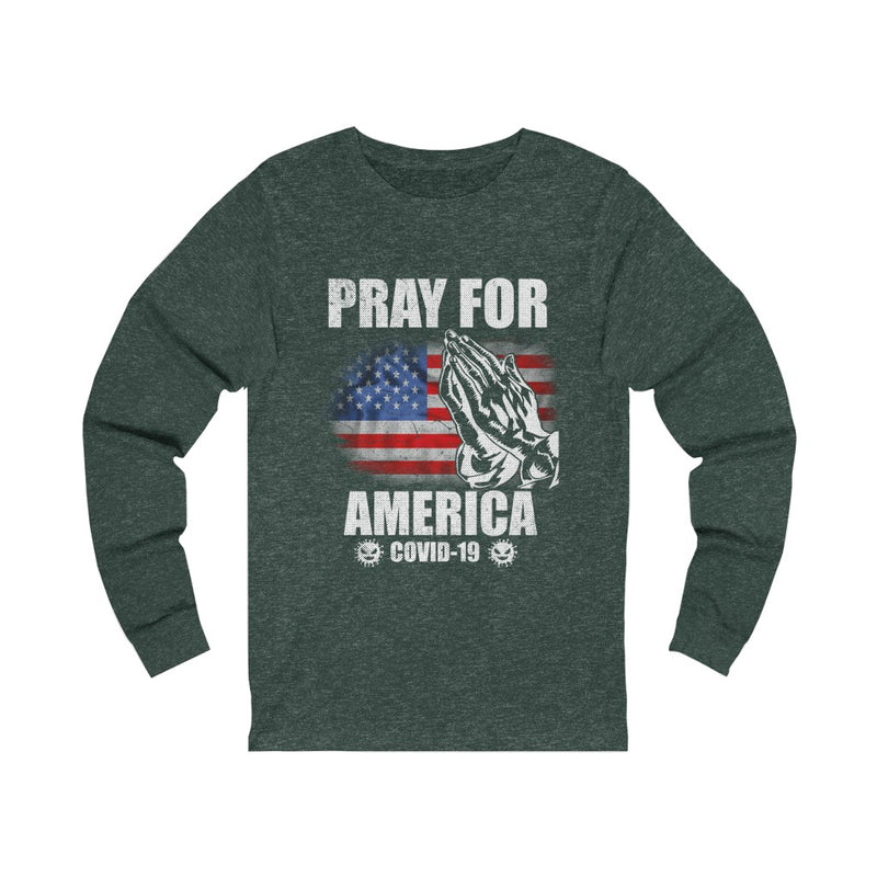 Pray For America Unisex Jersey Long Sleeve Tee