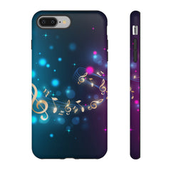 Golden Notes Music iPhone Tough Cases