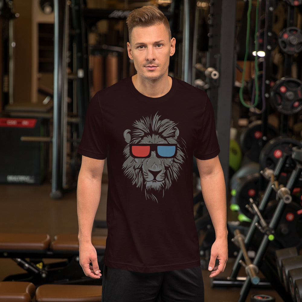 Cool Lion Face Short-Sleeve Unisex T-Shirt