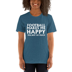 Football Makes Me Happy Short-Sleeve Women T-Shirt
