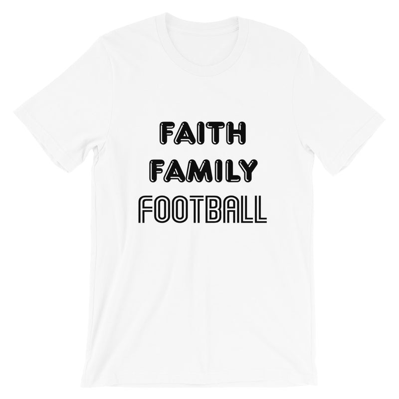 Faith Family Football Short-Sleeve Unisex T-Shirt