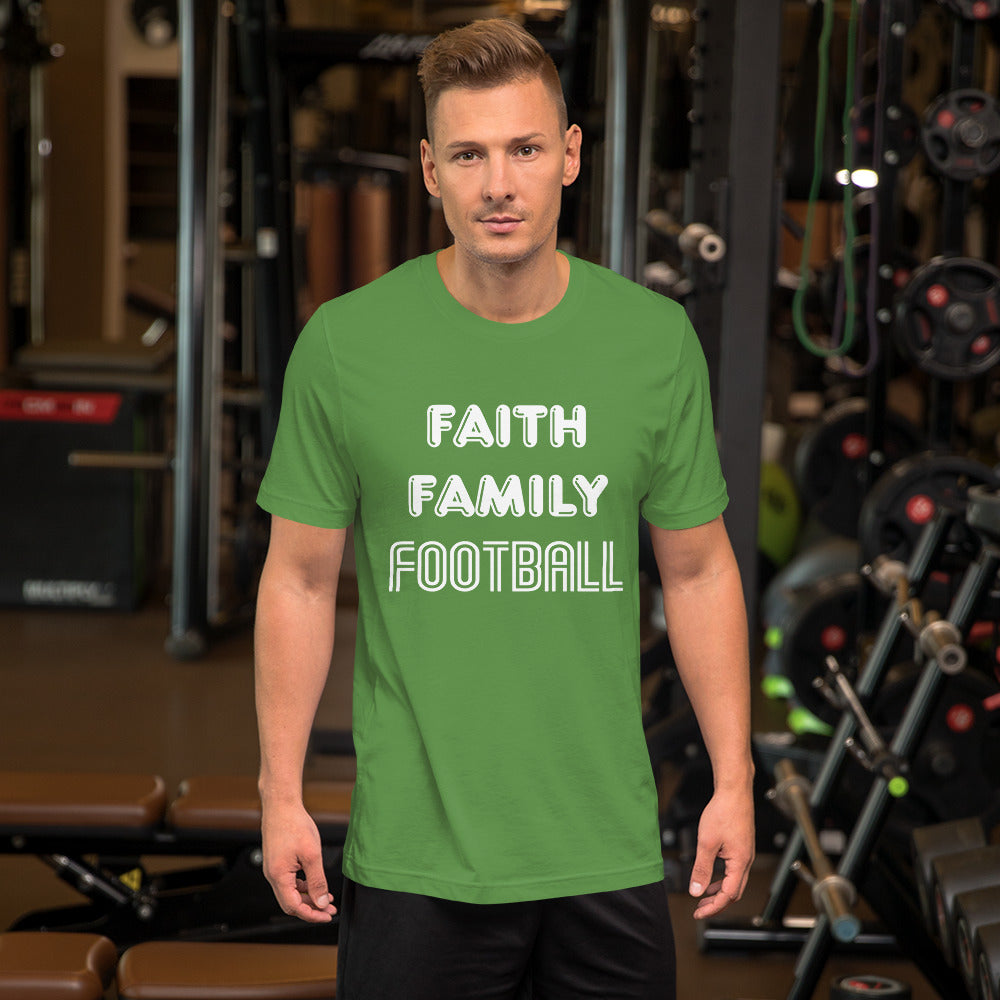Faith Family Football Short-Sleeve Unisex T-Shirt